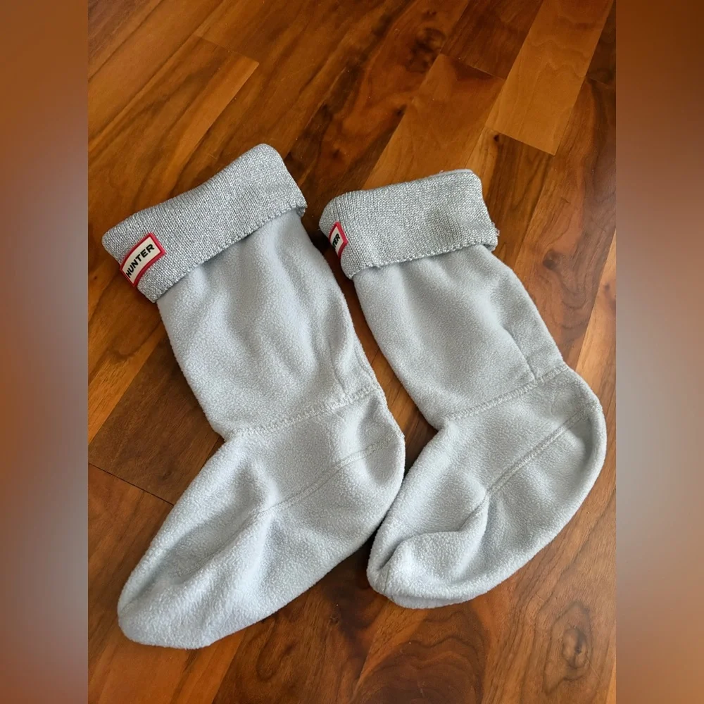 Hunter Original Tall Cable Knit Cuff Welly Boot Socks Size 1-3 big kid, ECU